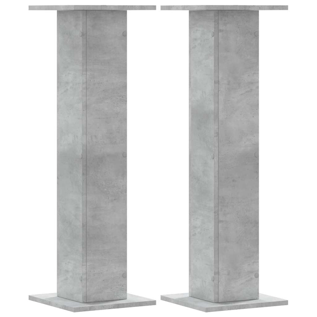 Vidaxl (Concrete Grey, 30 X 30 X 95 Cm) Plant Stands Garden Plant Pot Holder Flower Stand 2 Pcs Engineered Wood