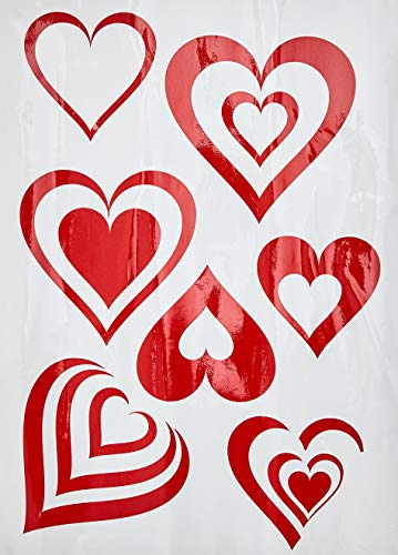 Adesivo de Parede Heart Kapos Vermelho 20X30