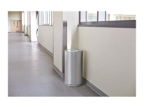 Miniatura 3 de Rubbermaid Productos comerciales Bote de basura metálico, 15 galones, parte superior abierta, cesta de basura de acero inoxidable para interiores y