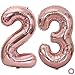 Produktbild Juland Luftballon Zahl 23 Rosegold Geburtstag Folienballon Helium Folie Pinke Luftballons für Geburtstag Jubiläum 40 Zoll XXL- Riesenzahlen #23