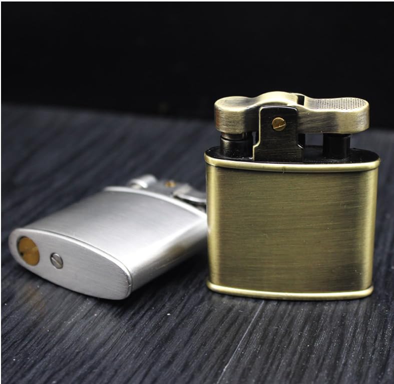 Encendedor vintage con llama ajustable y diseño plegable miniatura 6