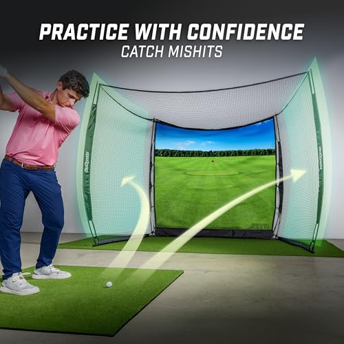 GoSports Range Cage 10 ft x 8 ft Golf Practice Hitting Net with Impact Screen by GoSports - Image 4