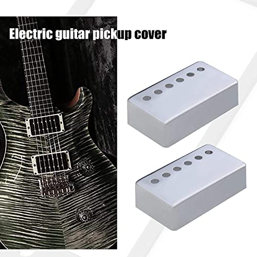 Qyyq 2Pcs Humbucker Guitar Pickup Cover Guitar Neck Bridge Pickup Covers For Eletric Guitar Bass Accessories Parts Replacement (Chrome) #TOP3