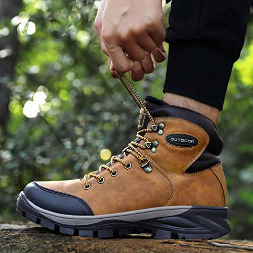 最安値 Alvisto スノーシューズ メンズ 防水 防寒 バイク ブーツ 裏ボア 本革 耐衝撃性 スノーブーツ 滑り止め トレッキング アウトドア ブーツ ハイカット スノトレ 黒 ショートブーツ 厚底 滑らない 冬 靴 雪対応 ブラウン 28 0cmの価格比較