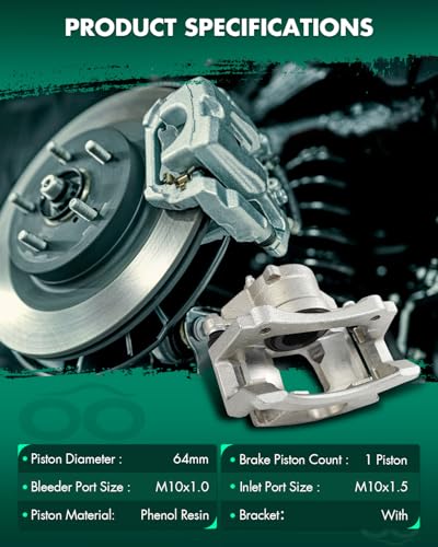 Image of SCITOO Front Left Brake Caliper With Bracket 18B4772 Compatible For Buick For Rendezvous 2002-2007,For Pontiac For Aztek 2001-2005