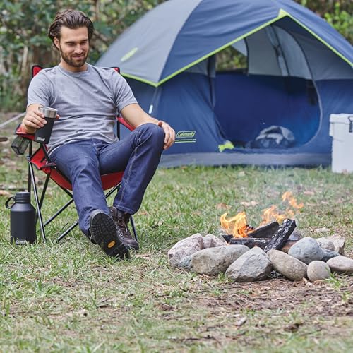 Coleman Sundome Camping Tent with Rainfly, 2/3/4/6 Person Tent Sets Up in 10 Mins, Weatherproof Shelter for Camping, Festivals, Backyard, Sleepovers, & More