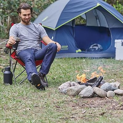 Coleman Sundome Camping Tent with Rainfly, 2/3/4/6 Person Tent Sets Up in 10 Mins, Weatherproof Shelter for Camping, Festivals, Backyard, Sleepovers, More