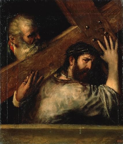 Póster de Christ Carrying the Cross de Tiziano, cuadro de 60x90cm para salón
