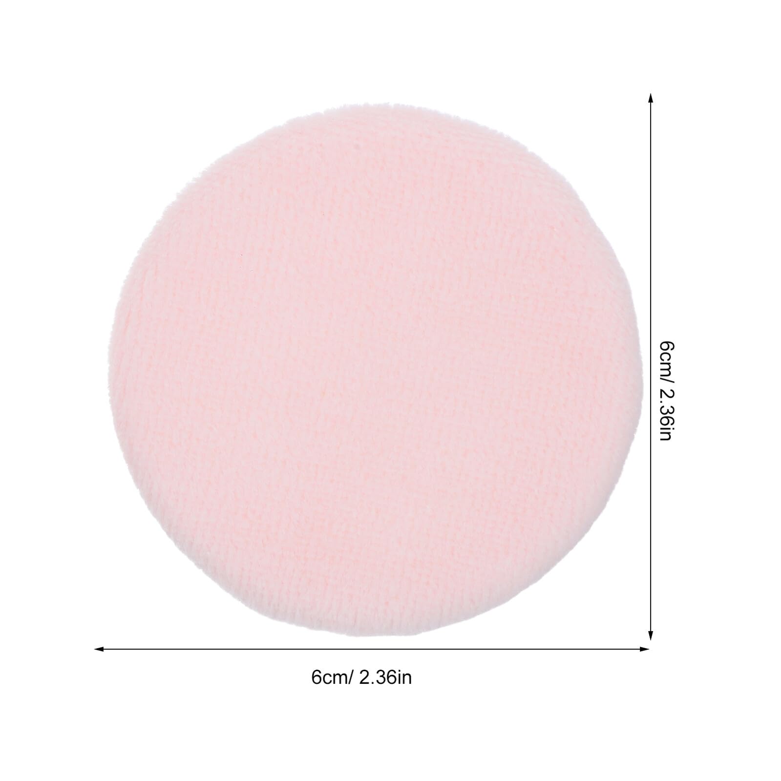 Anneome Lot de 20 Houppettes Rondes Rose en Velours et Coton Doux avec Sangle Applicateurs de Poudre Pressée 60Mm X 7Mm pour Maquillage du Visage Fixation Longue Tenue et Usage Voyage