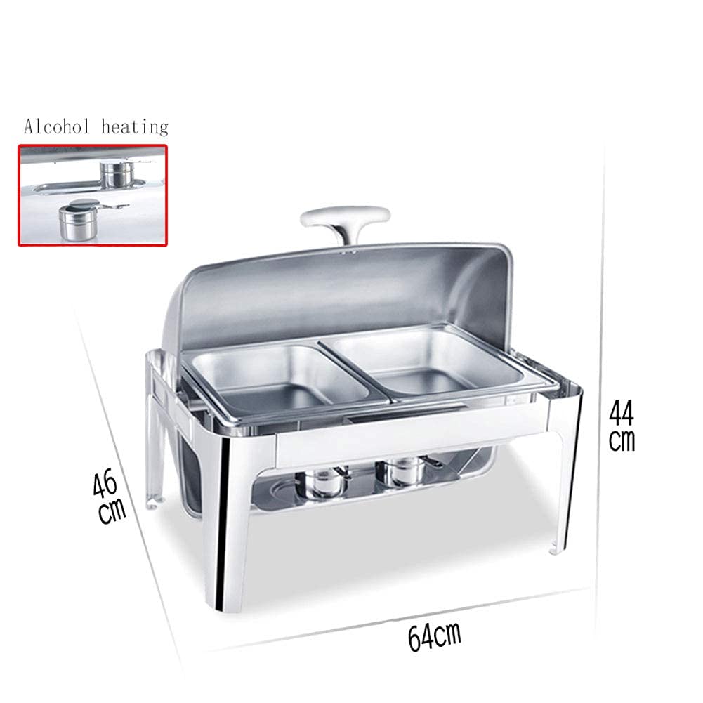 Scaldavivande per Feste E Buffet, Adatti per Mense, Hotel, Ristoranti Gourmet, Feste, per Mantenere Il Cibo Caldo, Riscaldamento Ad Alcol, capacità, B 9L