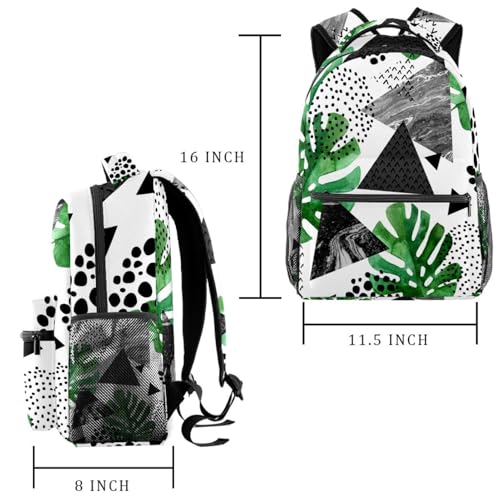 Sac à dos filles et garçons multicolore à motif géométrique et marbre chic