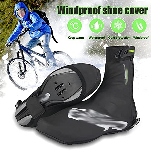 Wssbk Cycling Shoe Covers Waterproof, Windproof And Warm Neoprene Overshoes Men And Women Overshoes Winter Shoe Cover (Color : Black, Size : L41-43) #TOP1