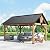 Joyside Cedar Wood Gazebo 13 x 11 ft. Wood Patio Gazebo Cedar Wood Framed Gazebo with Steel Frame Gable Roof Hardtop Gazebo for Patio, Garden, Lawns, Parties