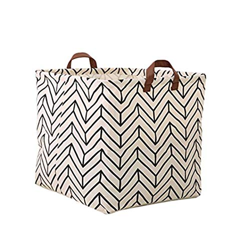 A person who loves life Square canvas toy storage box storage basket, foldable storage basket storage box for organizing children's toys and clothing, books, gift baskets