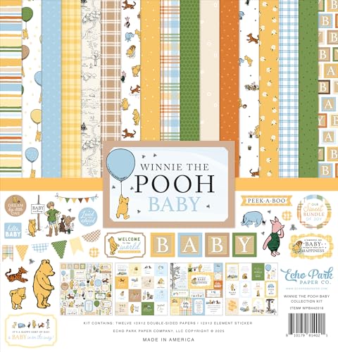 Kit de collection pour bébé Winnie l'ourson Echo Park Paper