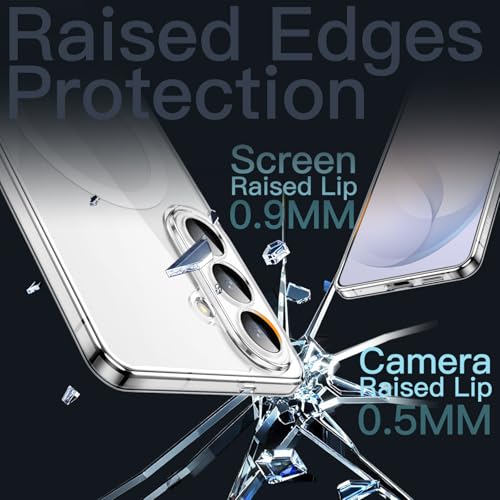 Image of JETech Magnetic Slim Cover Case for Samsung Galaxy S26, Compatible with MagSafe, Camera Lens Full Protection, Ultra-Thin Lightweight Clear Minimalist Protective Phone Cover (Clear)
