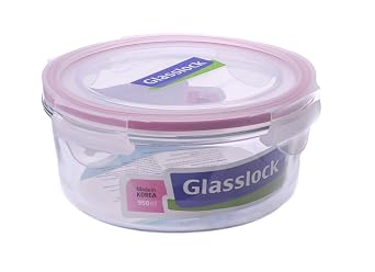 GLASS LOCK 950ml Round Food Container, 1 EA