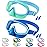 Vvinca Swim Goggles with Nose Cover, Fabric Strap Toddler Kids Swimming Goggles Diving Mask Anti-Fog/UV No Leak for Age 3-15