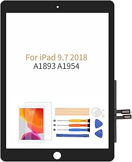for IPad 9.7" 2018 /iPad 6 6th Gen A1893 A1954 Touch Screen Replacement Parts,(NO LCD,NO Home Button) with Free Screen Protector+Repair Tools(Black)