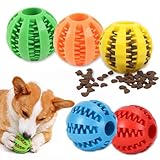 ポコポコ商店 犬用 噛むおもちゃ おやつボール 歯磨きボール シリコン製 餌入れ おもちゃ 知育玩具 小型犬 中型犬 ストレス解消 清潔簡単 1個 (ブルー)