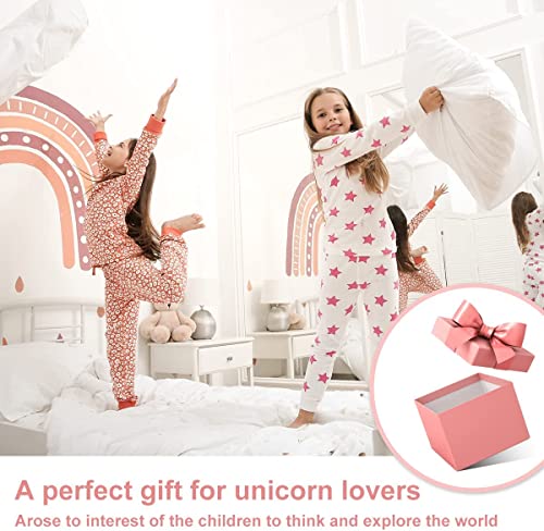 Sleepwish Unicorn Bed Set Purple Aqua Unicorn Bedding Set For Girls Twin Size Kids Rose Unicorn Flower Duvet Cover 3 Piece Dreamy Cartoon Sparkle Lilac Unicorn Bedspread #TOP5