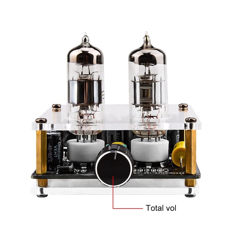 DLOETT Préamplificateur audio 6A2 Tube HiFi Préampli Stéréo Bile Buffer Audio AMP Haut-parleur Amplificateur de puissance Home Cinéma