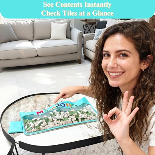 Bolsa impermeable para fichas Mahjong con pouch accesorio miniatura 3