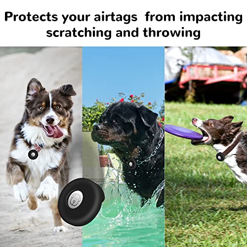 Airtag Holder For Dog Collar, Caisateq Silicone Protective Case Holder For 0.8-1.2Inch Pet Dog Cat Tracker Case Compatible With Apple Airtag #TOP2
