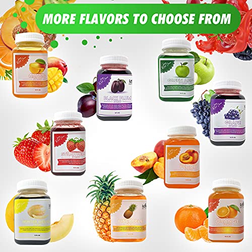 Fusion Select Peach Syrup –Flavor Enhancer Made From Real Juice For Bubble Tea, Yogurt, Snow Cones, Slushies Drinks, Shaved Ice, Soda, Cocktails 14 Oz #TOP7