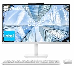 Lenovo 24" FHD All-in-One Desktop Computer for Home & Office, Intel Processor, 16GB RAM, 256GB PCIe SSD, HDMI, WiFi 6, Business AIO, Bluetooth 5.2, Vent-Hear, Wireless KB & Mouse, Windows 11 Pro