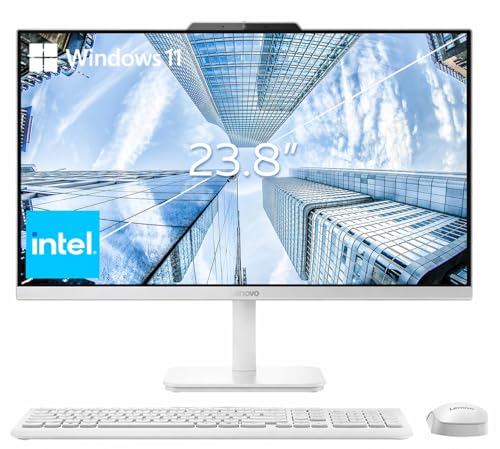 Lenovo 24' FHD All-in-One Desktop Computer for Home & Office, Intel Processor, 16GB RAM, 256GB PCIe SSD, HDMI, Bluetooth 5.2, Business AIO, Vent-Hear, Wireless KB & Mouse, Win 11