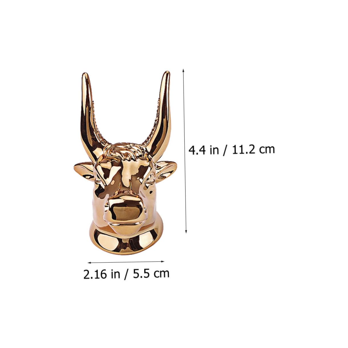 Gancio per Chitarra da Muro in Acciaio Oro, Bull Head | Supporto a Parete per Storage, Installazione Semplice, Soluzione Pratica e Stabile per Strumento