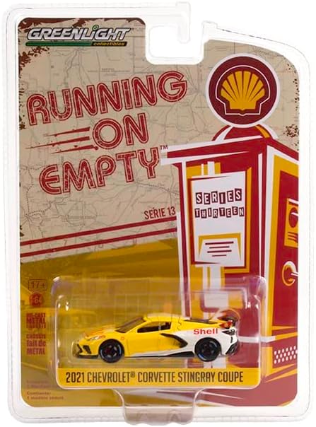 Miniatura 2 de Greenlight 41130-E Running on Empty Series 13 - Chevy Corvette C8 Stingray Coupé - Aceite Shell Escala 164