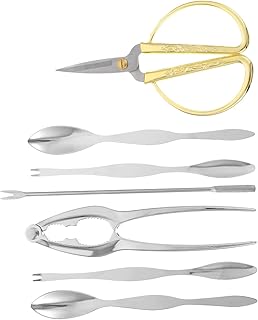 FELTECHELECTR 1 Set Crab Eating Tool Crab Scissor Cookie Decorating Tools Crab Cutter Tool Crab Shellers Crab Crackers Ope...