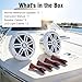 STUDIOFINIX 5.25 Inch 500W Marine Speakers with LED Lights -2 Way Weather Resistant Boat Speakers Perfect for Boats, ATVs, UTVs （Pair,White）
