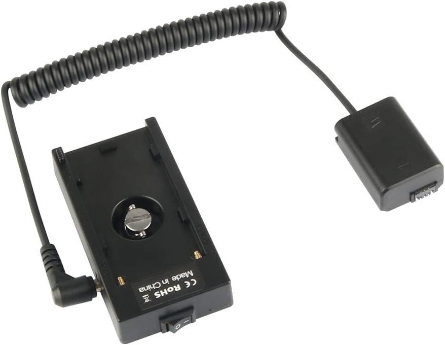 Fomito NP-F970 F960 F750 F770 F550 Battery Adapter Replacement ACPW20 Power Adapter Conveter to FW50 Dummy Battery for Sony A7 A7II A7R A7RII A7S A7S2 A7M A7M2 A6500 A6000 A5100 A3000 NEX5 DSC-RX10