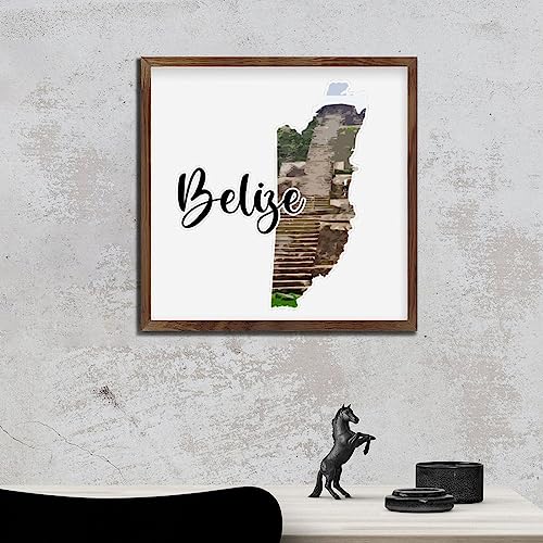 Panneau mural bois Belize 30x30cm pour étagère - 6