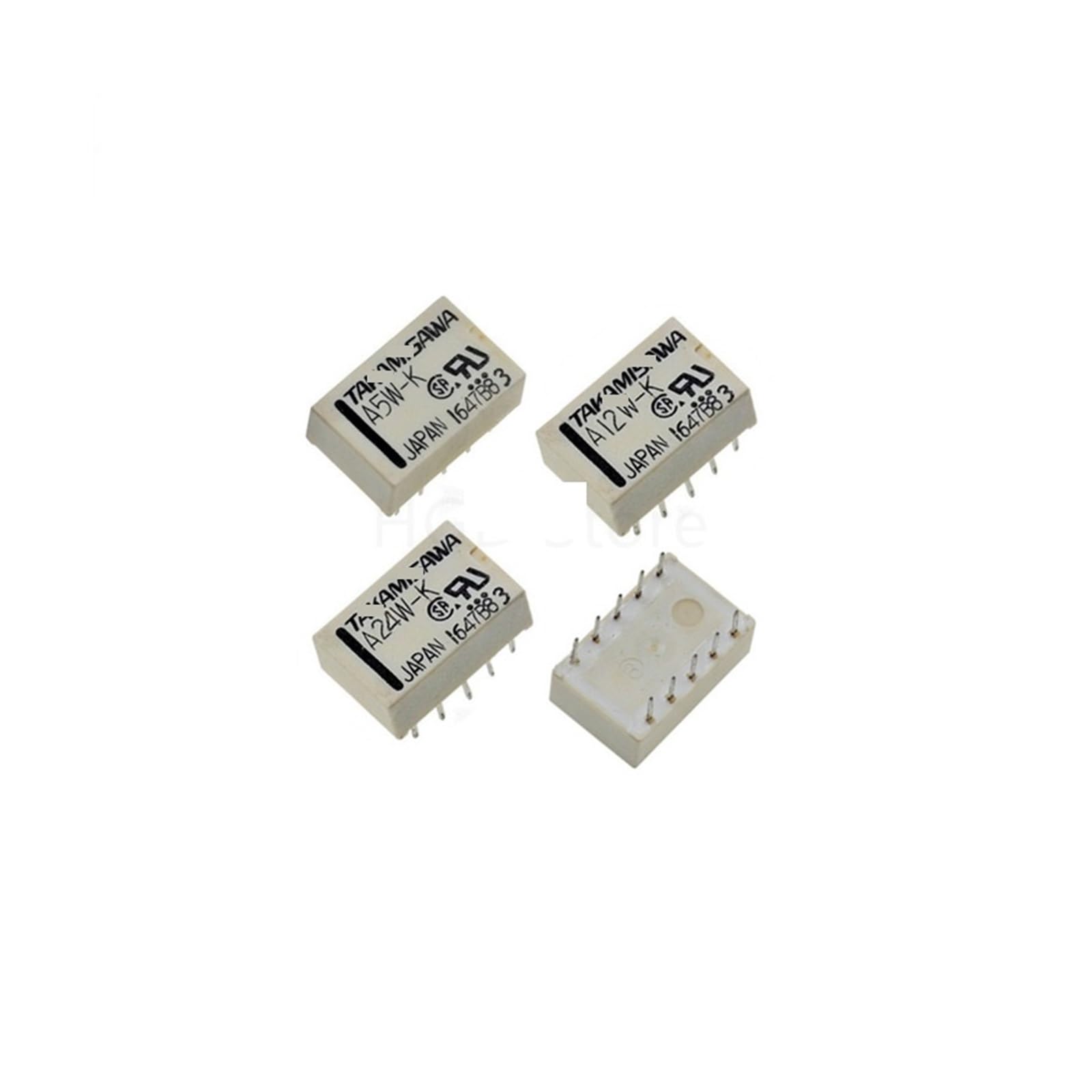 بالا view of a 10-pin signal relay showing the pin arrangement