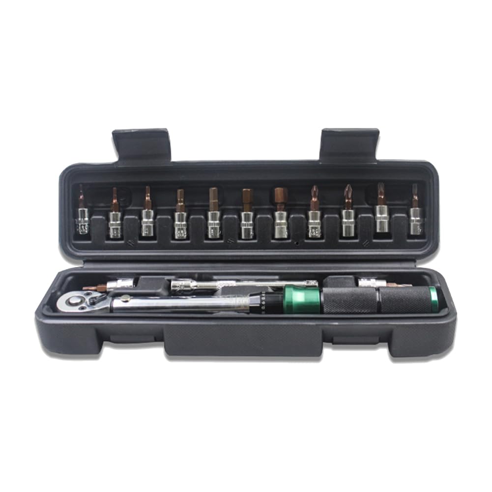 Juego de llaves dinamométricas 15 Uds., herramienta para Micro bicicleta de 0,1 Nm, llave dinamométrica hexagonal/Torx/herramientas de reparación de enchufes de punta cruzada