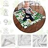 Luxury Plush St. Patrick's Shamrock Blanket Clovers Green Gnome Leaf Saints Throw Blanket for Couch,Lightweight Soft and Warm Throws Blankets for Sofa Bed Living Room in Spring 50"x40" #4