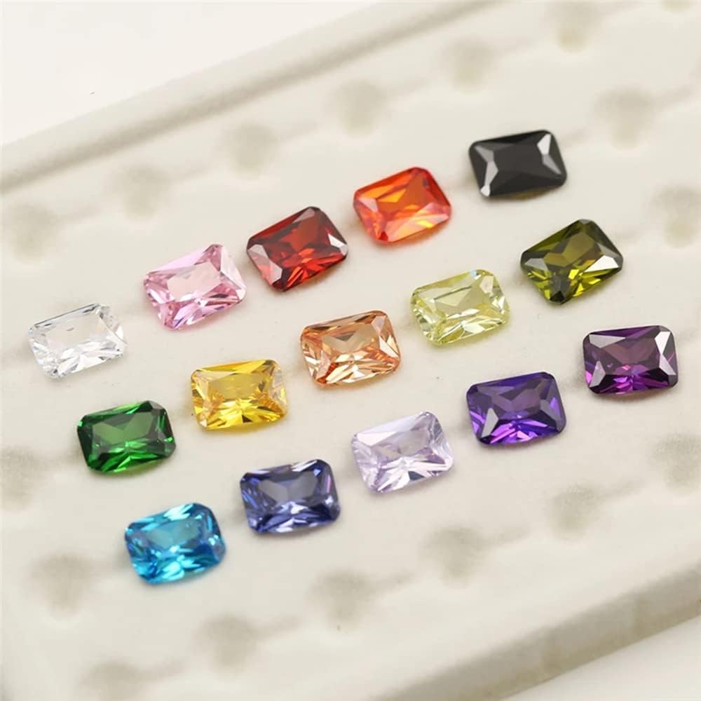 Octangle Shape Cubic Zirconia Synthetic Gemstone Mix 15 Colors 5A Loose CZ Stone for Jewelry Making