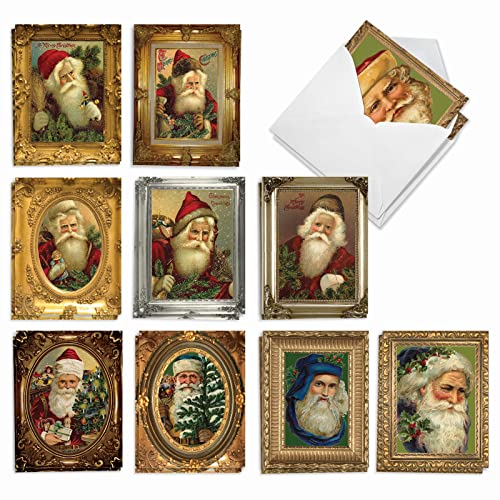 Cartes de Noël assorties Picture Perfect Santas avec enveloppes pour vœux