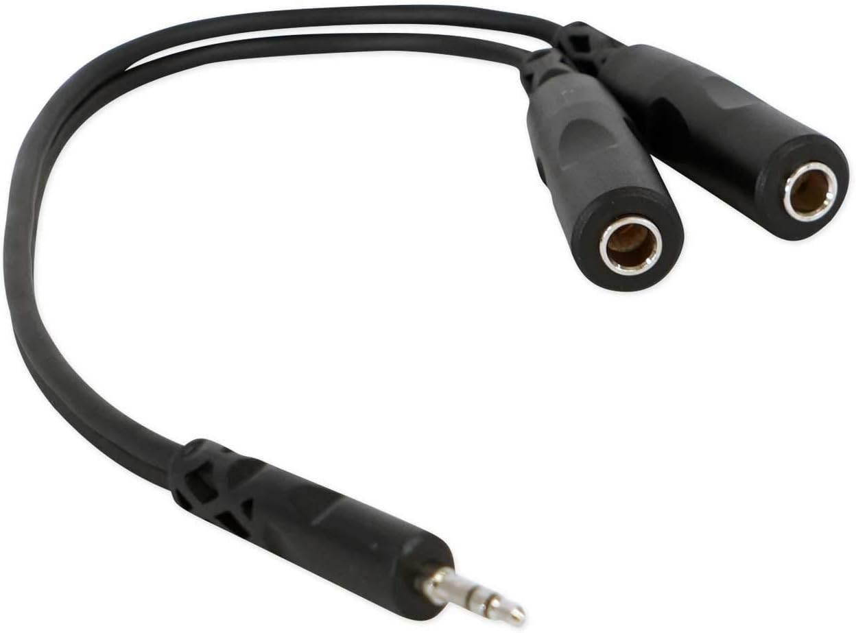 Rockville RC135TRS 3.5mm Male to Dual 1/4" TRS Female Headphone Splitter Cable