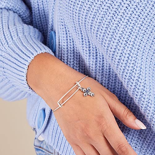 Alex And Ani Path Of Symbols Expandable Bangle For Women, Pearl Infusion Cross Charm, Rafaelian Silver Finish, 2 To 3.5 In #TOP2