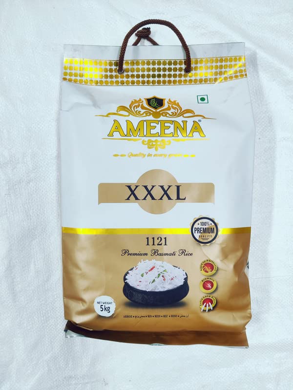 AMEENA XXXL 1021 Premium Basmati Rice Extra Long Grain For Finest Pulav Basmati Rice(5 Kg) (B0C65LK41Z) Amazon Price History, Amazon Price Tracker