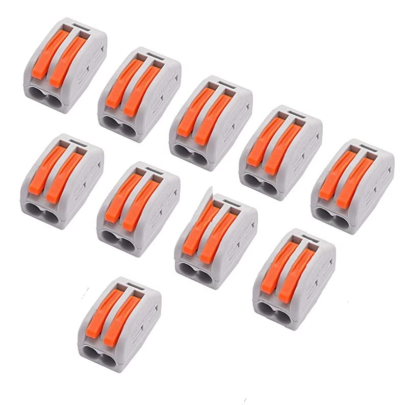 10 Pcs 2 Port Lever Wire Conductor Compact Wire Connectors Fast Connection Terminal Suitable for Multiple Types of Wires-image-36