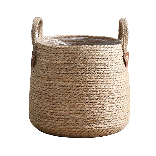 Panier de fleurs tissé pour décoration de balcon et terrasse