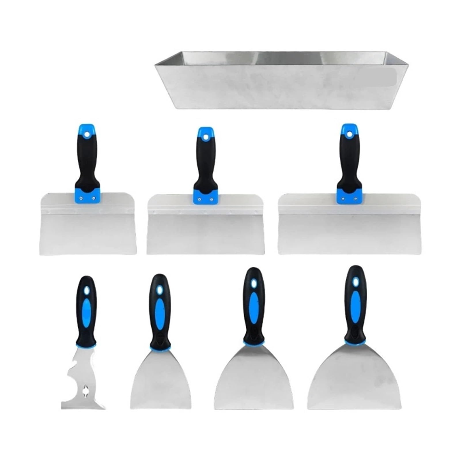 1 Set Trockenbau-Handwerkzeug, Trockenbauschaber aus Edelstahl mit weichem Griff, Kittschaber, Taping-Schaber
