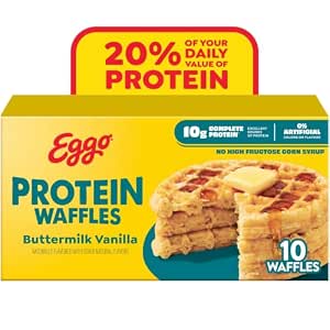 Eggo Protein Buttermilk Vanilla Waffles, 10 Waffles