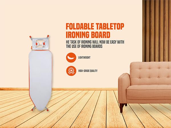 Image of CIPLA PLAST Deluxe Mesh Ironing Board Large & Foldable Aluminised Cloth Cover | Ironing Table for Home | Dress Ironing Table | Iron Press | Cloth Ironing Table | Silver (130X40 cm)
